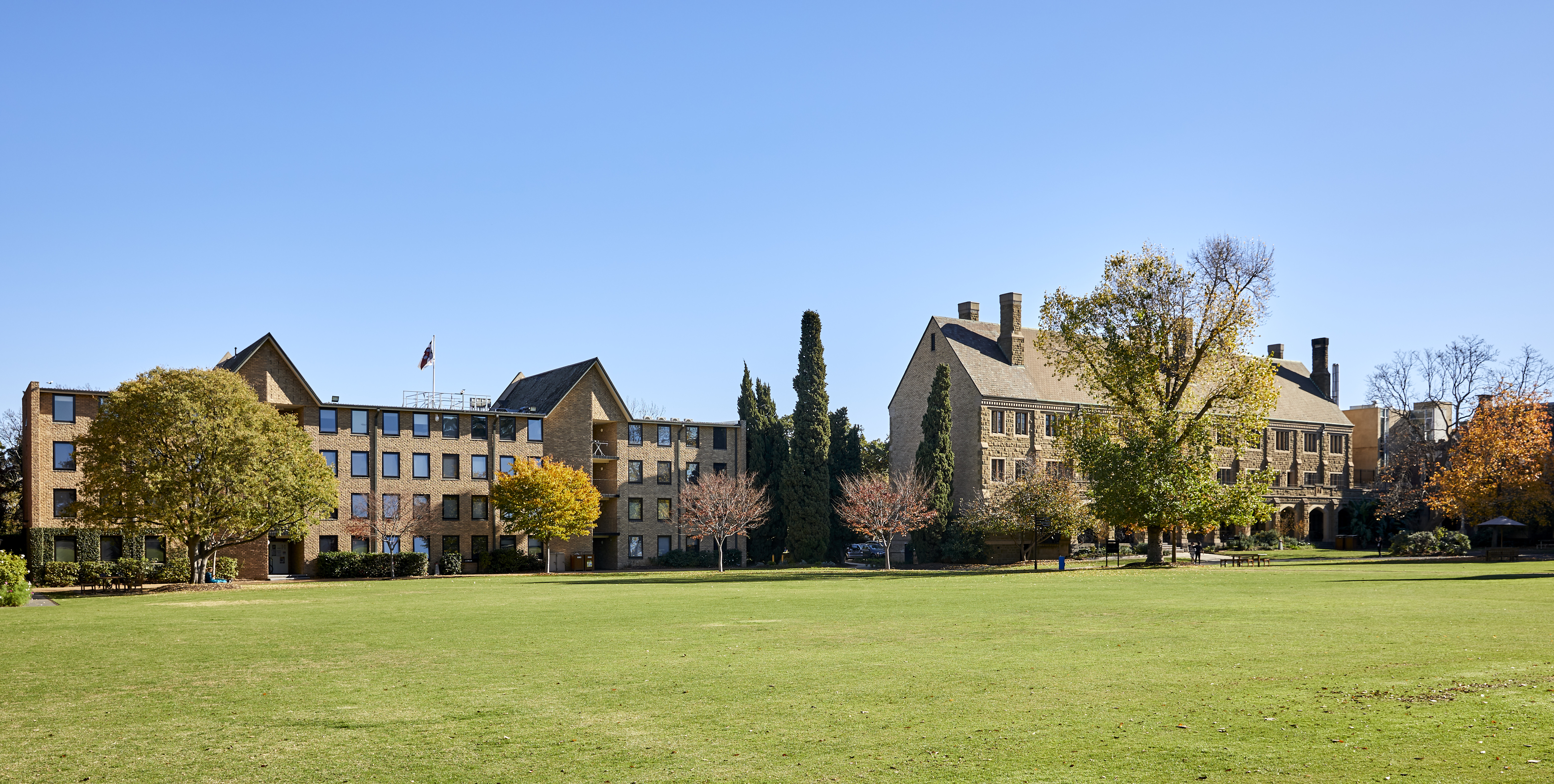 Trinity College grounds on a beautiful day