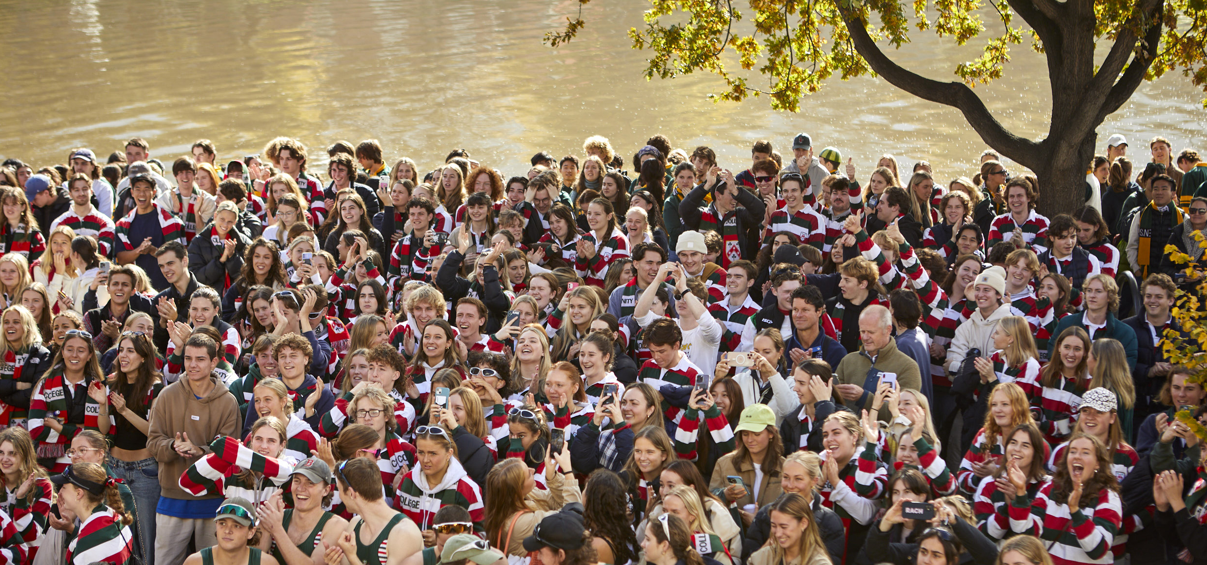 Happy students at the rowing carnival 