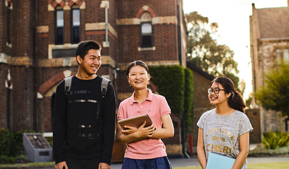 Students on campus